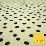 5mm Small Polka Dot Spot Printed Crepe Spotted Dotted Polyester Dress Fabric 58"