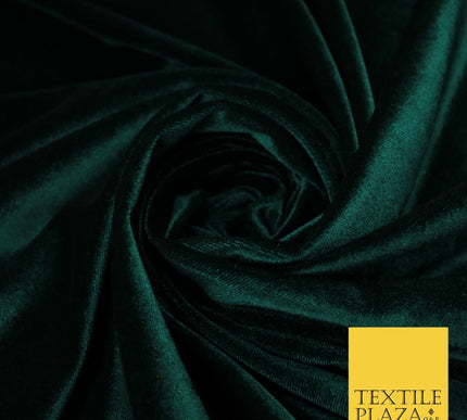 17 COLOURS LUXURY Plush Plain Stretch Velvet Velour Fabric Material Craft 58" D