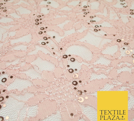 Luxury Floral Ring Sequin Net Corded Lace Bridal Dress Fabric Fashion Craft