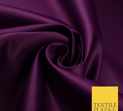 46 COLOURS Premium Plain Smooth Heavy Matt Duchess Bridal Satin Fabric Dress 60"