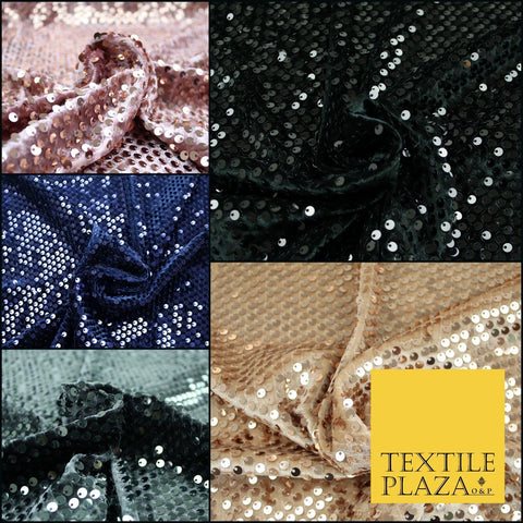 Luxury Sequin Embroidered Stretch Velvet Dress Fabric Fashion Party Upholstery