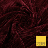 8 COLOURS - Pleated Soft Micro Velvet Fabric Dress Craft Material 45" Wide