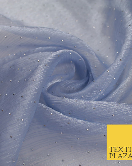 13 COLOURS Premium Dew Drop Crush Organza Bridal Wedding Dance Dress Fabric 57"