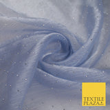 13 COLOURS Premium Dew Drop Crush Organza Bridal Wedding Dance Dress Fabric 57"