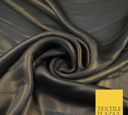 36 COLOURS - Fine Silky Metallic Foil Shimmer Satin Georgette Dress Fabric Drape