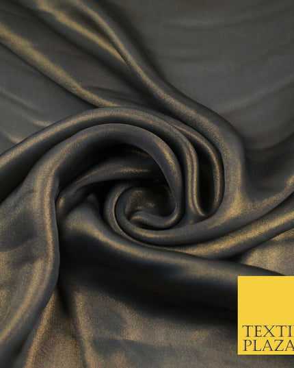 36 COLOURS - Fine Silky Metallic Foil Shimmer Satin Georgette Dress Fabric Drape