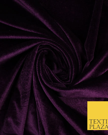 17 COLOURS LUXURY Plush Plain Stretch Velvet Velour Fabric Material Craft 58" D