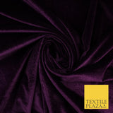 17 COLOURS LUXURY Plush Plain Stretch Velvet Velour Fabric Material Craft 58" D