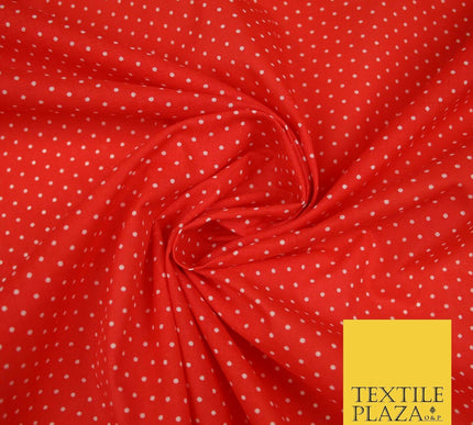 Spotted Polka PIN DOT Printed Poly Cotton Fabric Polycotton Dress Mask 6 COLOURS