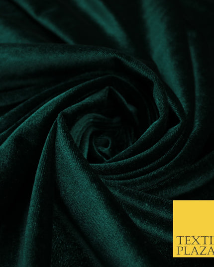 17 COLOURS LUXURY Plush Plain Stretch Velvet Velour Fabric Material Craft 58" D