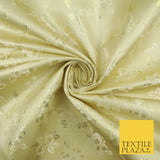 Double Flower Bouquet Design Chinese Brocade Satin Embroidered Dress Fabric 44"