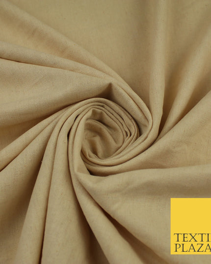 OVER 20 COLOURS - Plain Soft LINEN LOOK 100% Polyester Fabric Dress Craft 54"