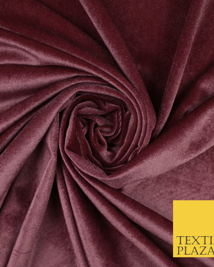 17 COLOURS LUXURY Plush Plain Stretch Velvet Velour Fabric Material Craft 58" D