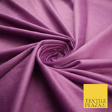 17 COLOURS - LUXURY Plush Plain Stretch Velvet Velour Fabric Material Craft 59"