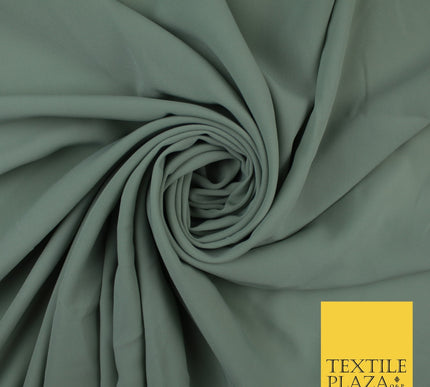 3 COLOURS Plain Soft Smooth Heavy Georgette Chiffon Sheer Dress Fabric 48" Wide