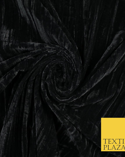 8 COLOURS - Pleated Soft Micro Velvet Fabric Dress Craft Material 45" Wide