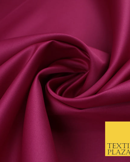 46 COLOURS Premium Plain Smooth Heavy Matt Duchess Bridal Satin Fabric Dress 60"