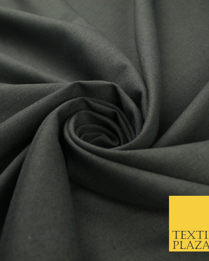 OVER 20 COLOURS - Plain Soft LINEN LOOK 100% Polyester Fabric Dress Craft 54"