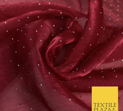13 COLOURS Premium Dew Drop Crush Organza Bridal Wedding Dance Dress Fabric 57"