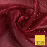 13 COLOURS Premium Dew Drop Crush Organza Bridal Wedding Dance Dress Fabric 57"