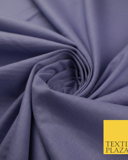 30 COLOURS - Plain Smooth Cotton Square Soft Fabric Dress Material Decor 56"