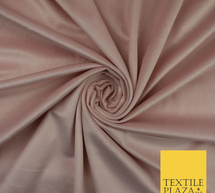 17 COLOURS - LUXURY Plush Plain Stretch Velvet Velour Fabric Material Craft 59"