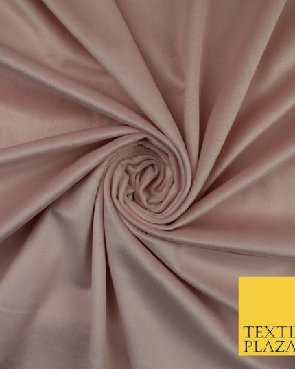17 COLOURS - LUXURY Plush Plain Stretch Velvet Velour Fabric Material Craft 59"