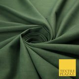 OVER 20 COLOURS - Plain Soft LINEN LOOK 100% Polyester Fabric Dress Craft 54"