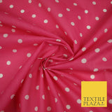 1CM Spotted Polka Dot Printed Poly Cotton Fabric Polycotton Craft Mask 6 COLOURS