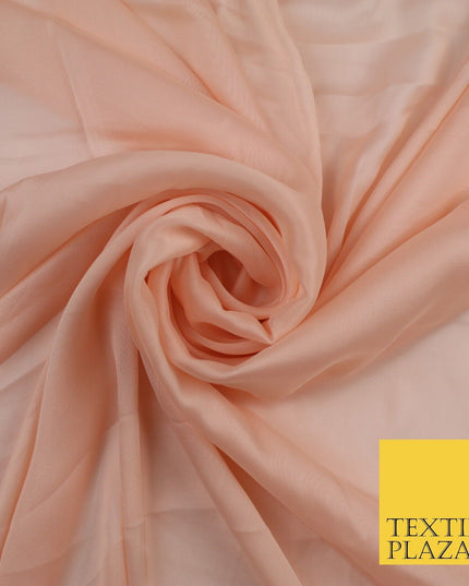 4 COLOURS Semi-Sheer Chiffon Georgette Fabric Bridal Dress Craft 47" Wide