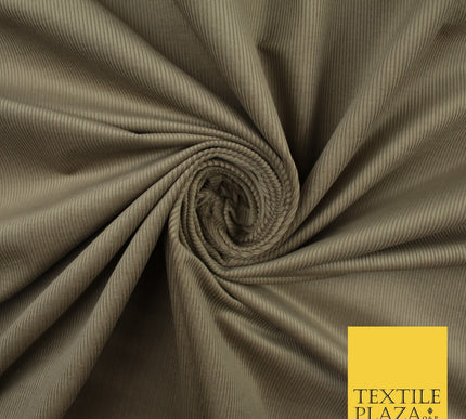 Beige 13 Wale Needlecord Corduroy Fabric Dress Upholstery 59" 10422
