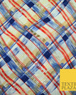 Diagonal Tartan Check Paint Brushstroke Effect2615 / 1 Metre