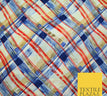 Diagonal Tartan Check Paint Brushstroke Effect2615 / 1 Metre