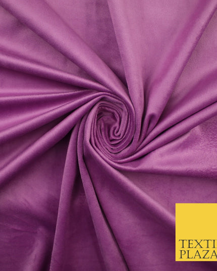 17 COLOURS - LUXURY Plush Plain Stretch Velvet Velour Fabric Material Craft 59"