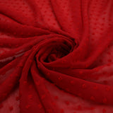 Over 20 COLOURS - Swiss Knot Dot Dobby Sheer Georgette Chiffon Dress Fabric 59"