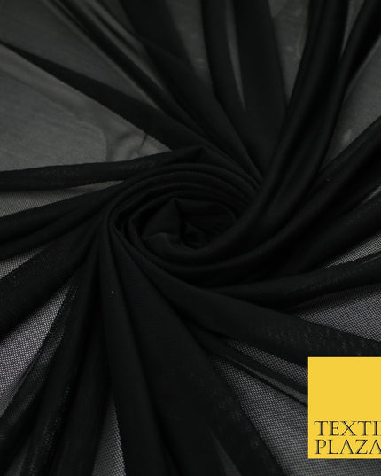 12 COLOURS Soft Power Mesh 4 Way Stretch Net Dress Dance Lingerie Fabric 58"