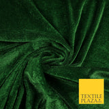 OVER 25 COLOURS Soft Plain Stretch Velvet Velour Fabric Material Dress Craft 58"