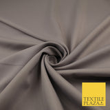 16 COLOURS - Plain Soft Smooth Crisp 100% Polyester Dress Fabric Suiting Craft