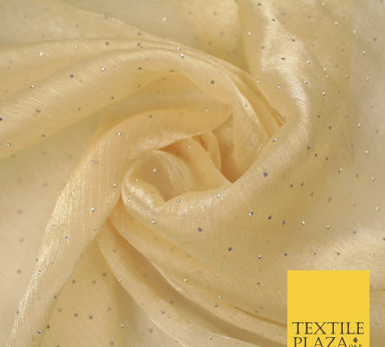 13 COLOURS Premium Dew Drop Crush Organza Bridal Wedding Dance Dress Fabric 57"