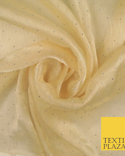 13 COLOURS Premium Dew Drop Crush Organza Bridal Wedding Dance Dress Fabric 57"