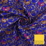 Paisley Swirl Design Embroidered Faux Taffeta Silk Dress Fabric Upholstery 42"
