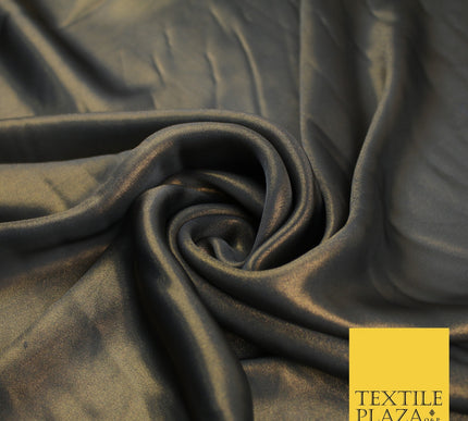 36 COLOURS - Fine Silky Metallic Foil Shimmer Satin Georgette Dress Fabric Drape