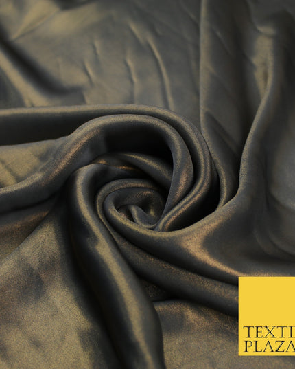 36 COLOURS - Fine Silky Metallic Foil Shimmer Satin Georgette Dress Fabric Drape