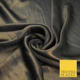 36 COLOURS - Fine Silky Metallic Foil Shimmer Satin Georgette Dress Fabric Drape