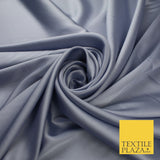OVER 30 COLOURS Fine Silky Smooth Liquid Sateen Satin Dress Fabric Drape Lining