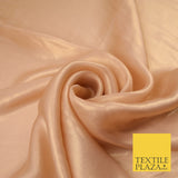 36 COLOURS - Fine Silky Metallic Foil Shimmer Satin Georgette Dress Fabric Drape