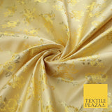 Double Flower Bouquet Design Chinese Brocade Satin Embroidered Dress Fabric 44"