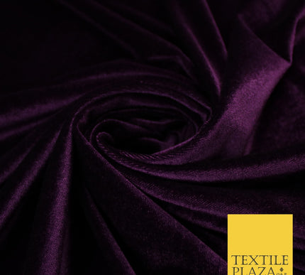 17 COLOURS LUXURY Plush Plain Stretch Velvet Velour Fabric Material Craft 58" D