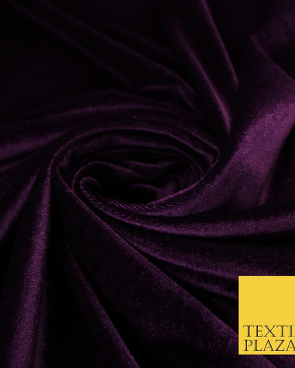 17 COLOURS LUXURY Plush Plain Stretch Velvet Velour Fabric Material Craft 58" D