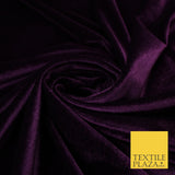 17 COLOURS LUXURY Plush Plain Stretch Velvet Velour Fabric Material Craft 58" D